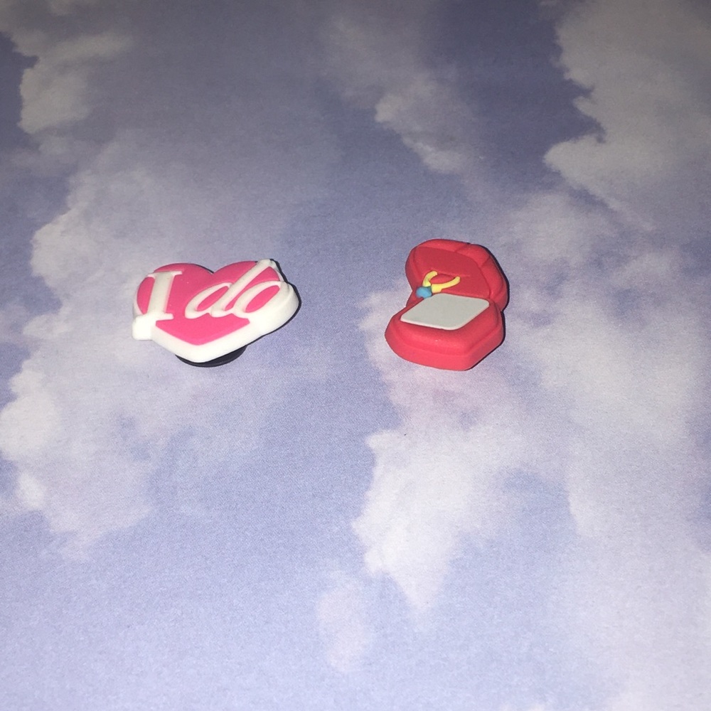 I Do and Ring 2 Peice Shoe Charms - Decoration - Shoe Accesories
